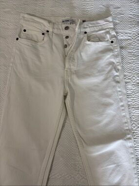 Re/Done Off-White Button-Fly Jeans